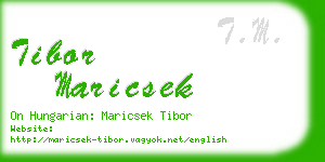 tibor maricsek business card